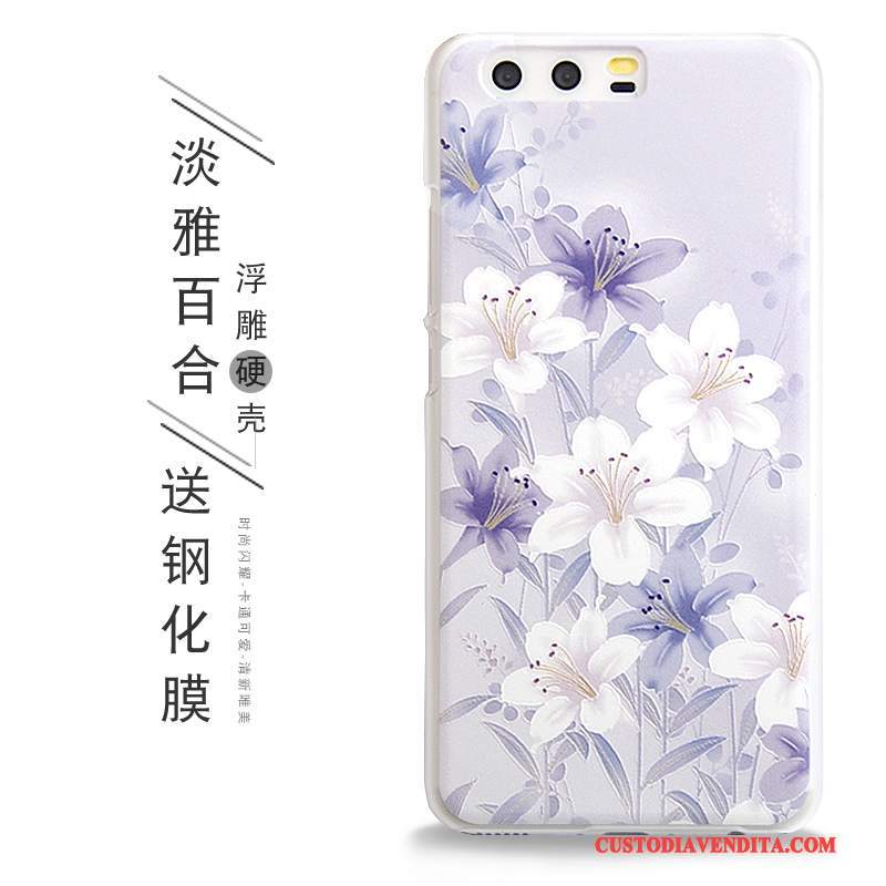 Custodia Huawei P10 Plus Goffratura Telefono Verde, Cover Huawei P10 Plus Protezione Chiaro Anti-caduta
