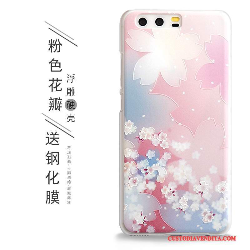 Custodia Huawei P10 Plus Goffratura Telefono Verde, Cover Huawei P10 Plus Protezione Chiaro Anti-caduta
