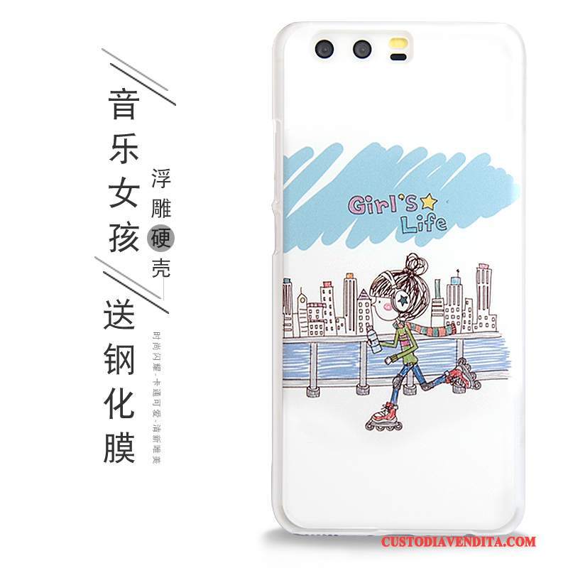 Custodia Huawei P10 Plus Goffratura Telefono Verde, Cover Huawei P10 Plus Protezione Chiaro Anti-caduta