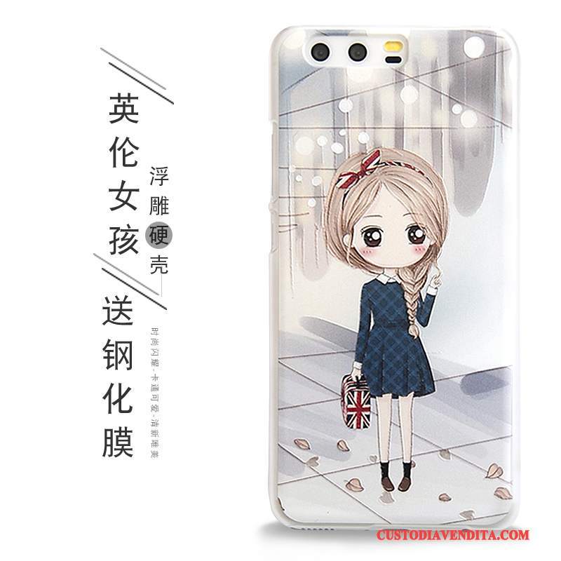 Custodia Huawei P10 Plus Goffratura Telefono Verde, Cover Huawei P10 Plus Protezione Chiaro Anti-caduta