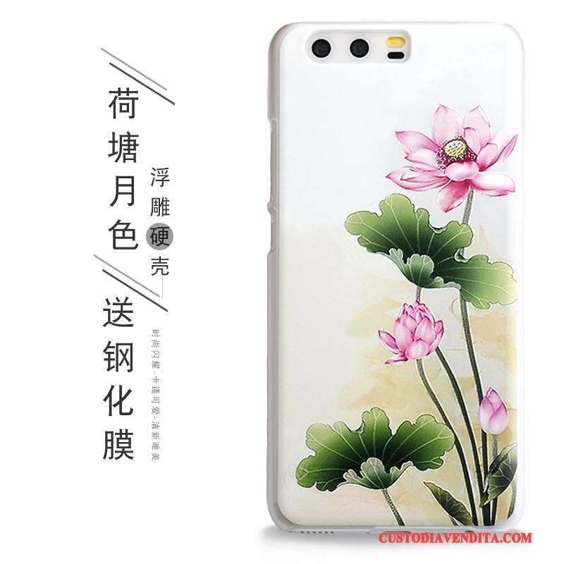 Custodia Huawei P10 Plus Goffratura Telefono Verde, Cover Huawei P10 Plus Protezione Chiaro Anti-caduta
