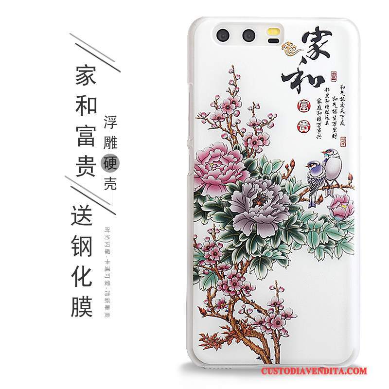Custodia Huawei P10 Plus Goffratura Telefono Verde, Cover Huawei P10 Plus Protezione Chiaro Anti-caduta