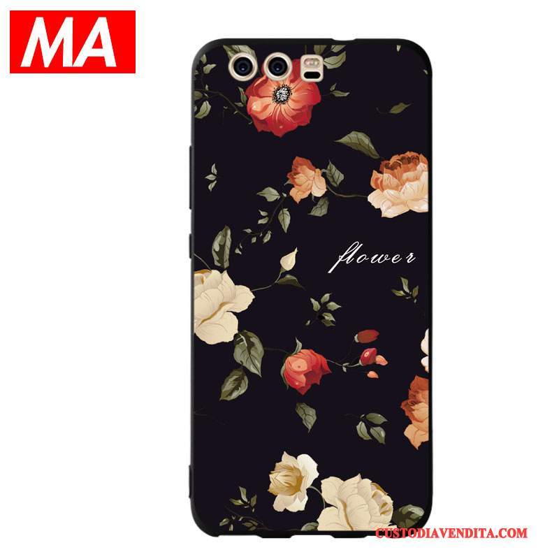 Custodia Huawei P10 Plus Moda Tendenza Morbido, Cover Huawei P10 Plus Creativo Di Personalità Fiori