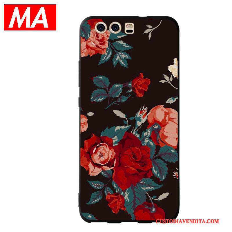 Custodia Huawei P10 Plus Moda Tendenza Morbido, Cover Huawei P10 Plus Creativo Di Personalità Fiori