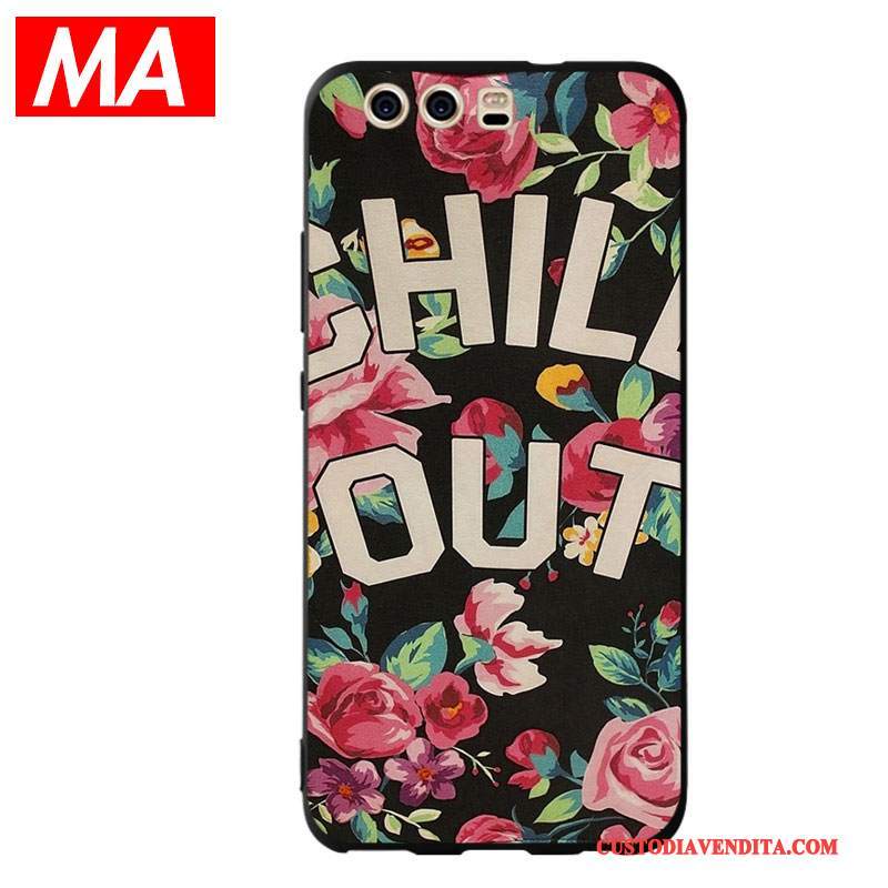 Custodia Huawei P10 Plus Moda Tendenza Morbido, Cover Huawei P10 Plus Creativo Di Personalità Fiori