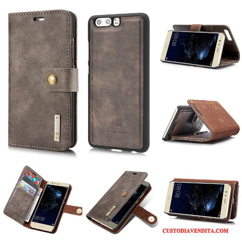Custodia Huawei P10 Plus Pelle Telefono Borse, Cover Huawei P10 Plus Protezione Mucca Lusso