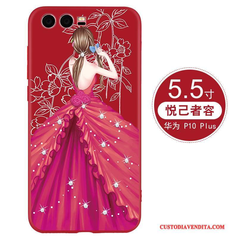 Custodia Huawei P10 Plus Silicone Telefono Tendenza, Cover Huawei P10 Plus Creativo Di Personalità Morbido