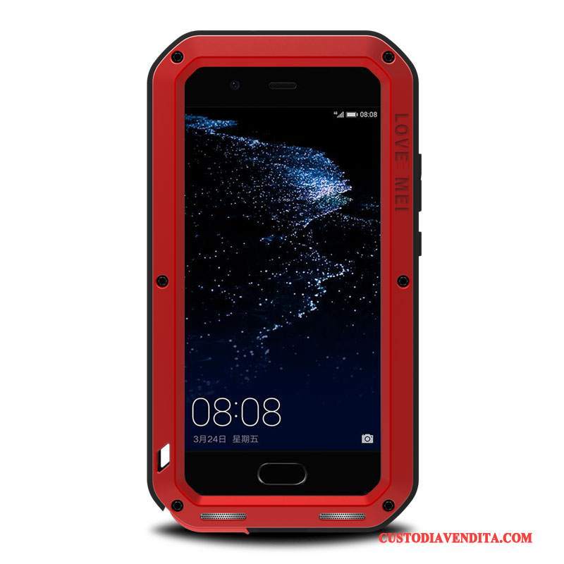 Custodia Huawei P10 Protezione Morbido Metallo, Cover Huawei P10 Tre Difese Anti-caduta