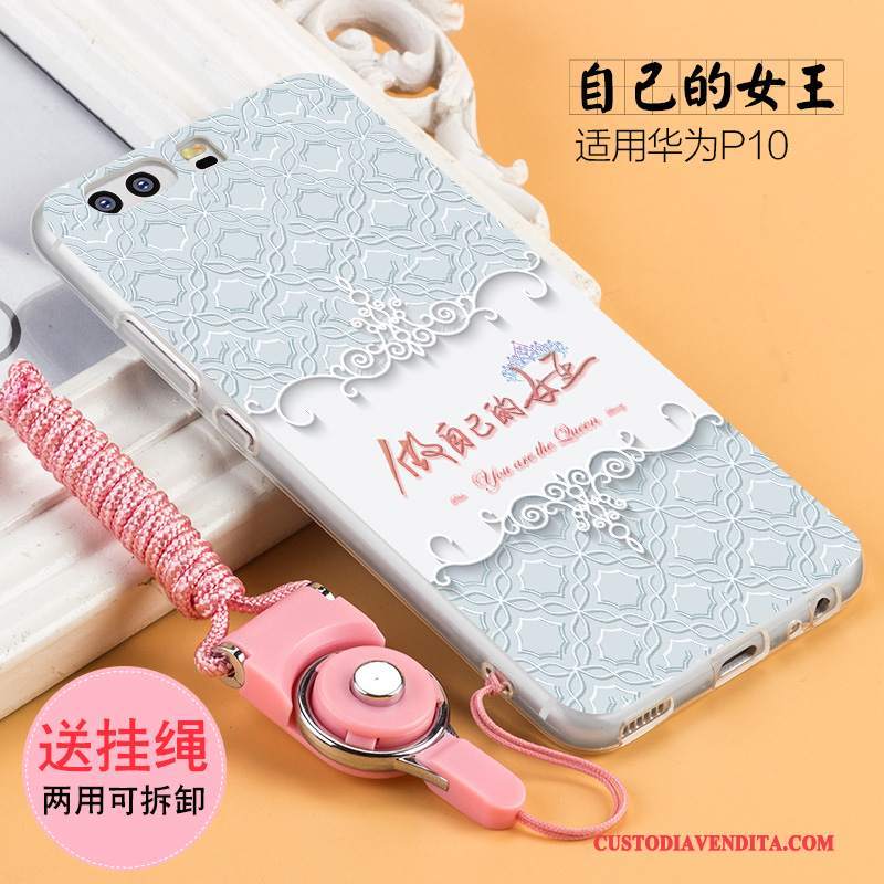 Custodia Huawei P10 Protezione Ornamenti Appesi Morbido, Cover Huawei P10 Creativo Telefono Anti-caduta