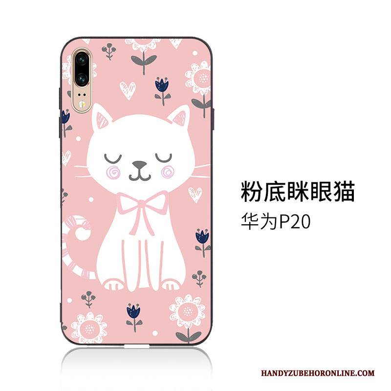 Custodia Huawei P20 Cartone Animato Ornamenti Appesi Morbido, Cover Huawei P20 Protezione Telefono Blu