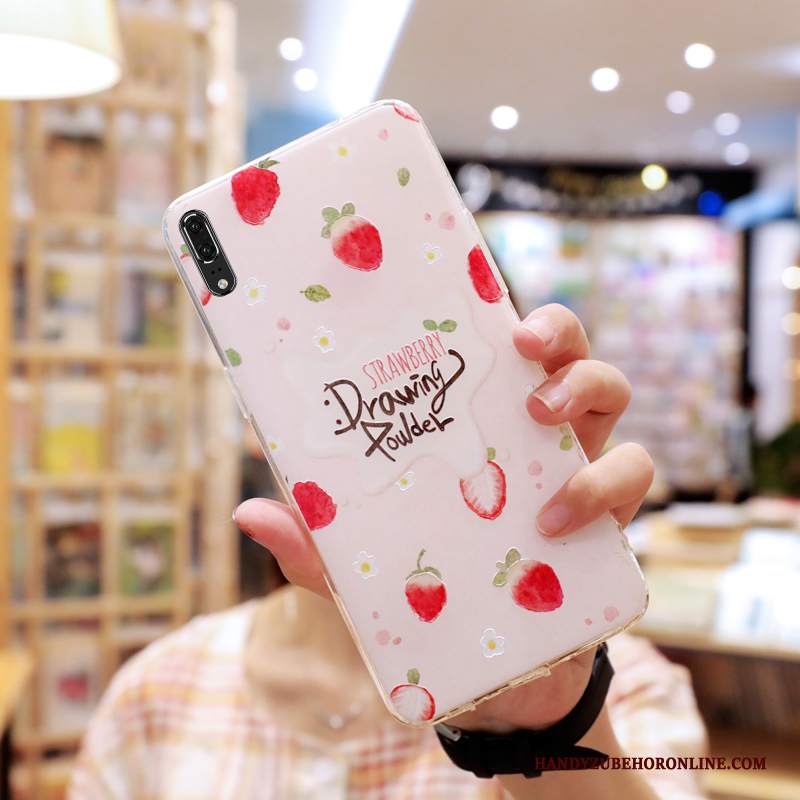Custodia Huawei P20 Creativo Blu Di Personalità, Cover Huawei P20 Silicone Tendenza Amanti