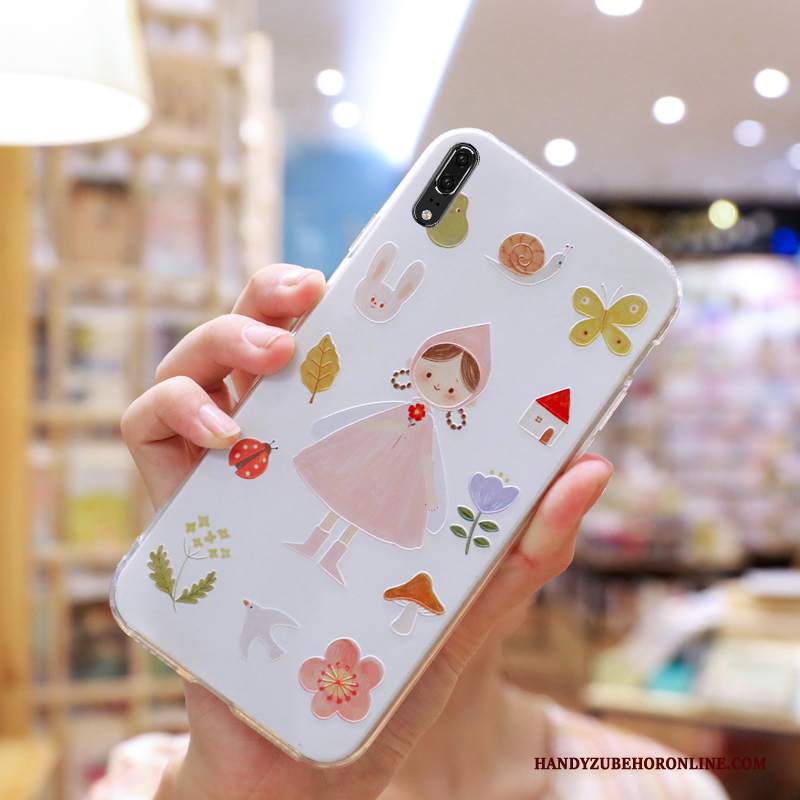 Custodia Huawei P20 Creativo Blu Di Personalità, Cover Huawei P20 Silicone Tendenza Amanti