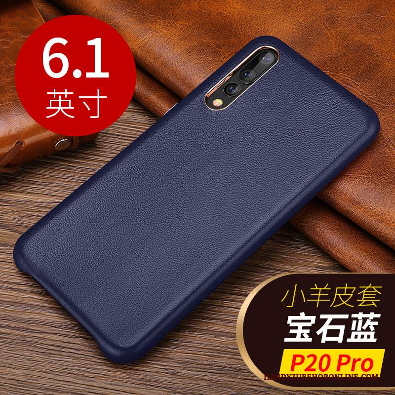 Custodia Huawei P20 Pro Pelle Marrone Affari, Cover Huawei P20 Pro Protezione Telefono Piccola