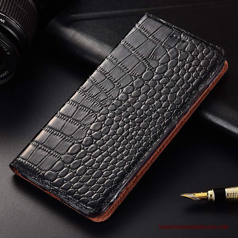 Custodia Huawei P20 Pro Pelle Telefono Rosso, Cover Huawei P20 Pro Folio Morbido Modello Coccodrillo