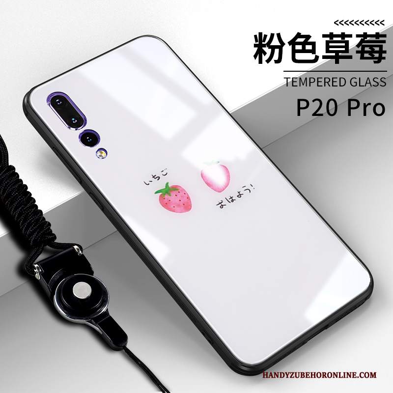 Custodia Huawei P20 Pro Silicone Vetro Anti-caduta, Cover Huawei P20 Pro Cartone Animato Telefono Nuovo