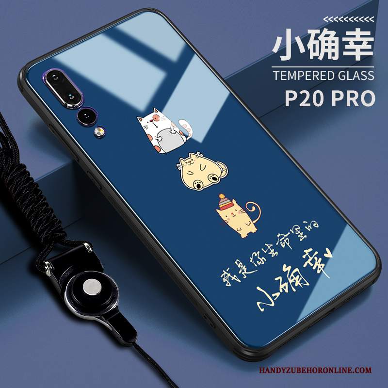 Custodia Huawei P20 Pro Silicone Vetro Anti-caduta, Cover Huawei P20 Pro Cartone Animato Telefono Nuovo