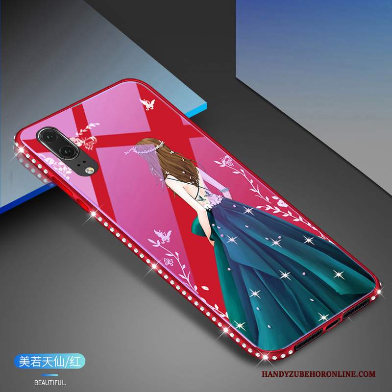 Custodia Huawei P20 Strass Telaiotelefono, Cover Huawei P20 Protezione Anti-caduta Tutto Incluso