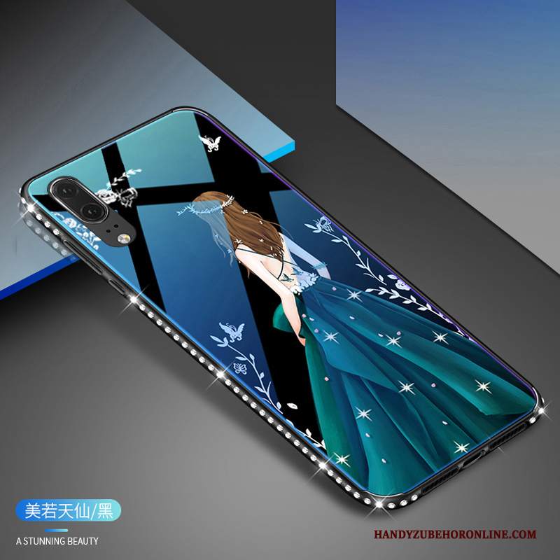 Custodia Huawei P20 Strass Telaiotelefono, Cover Huawei P20 Protezione Anti-caduta Tutto Incluso