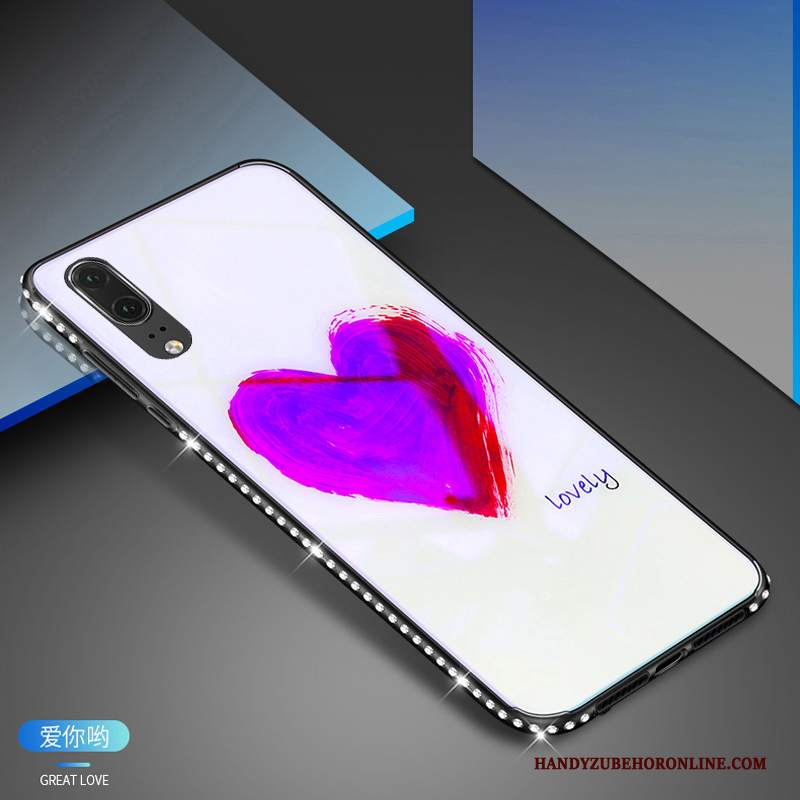 Custodia Huawei P20 Strass Telaiotelefono, Cover Huawei P20 Protezione Anti-caduta Tutto Incluso