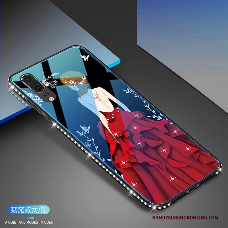 Custodia Huawei P20 Strass Telaiotelefono, Cover Huawei P20 Protezione Anti-caduta Tutto Incluso