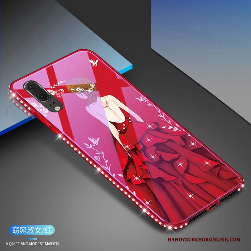 Custodia Huawei P20 Strass Telaiotelefono, Cover Huawei P20 Protezione Anti-caduta Tutto Incluso
