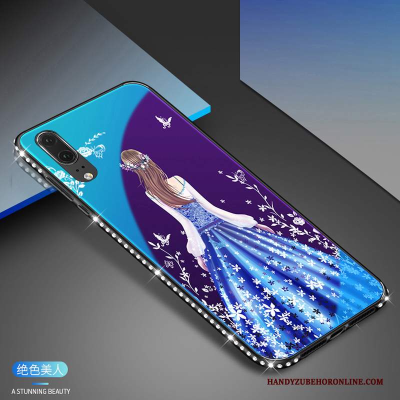 Custodia Huawei P20 Strass Telaiotelefono, Cover Huawei P20 Protezione Anti-caduta Tutto Incluso