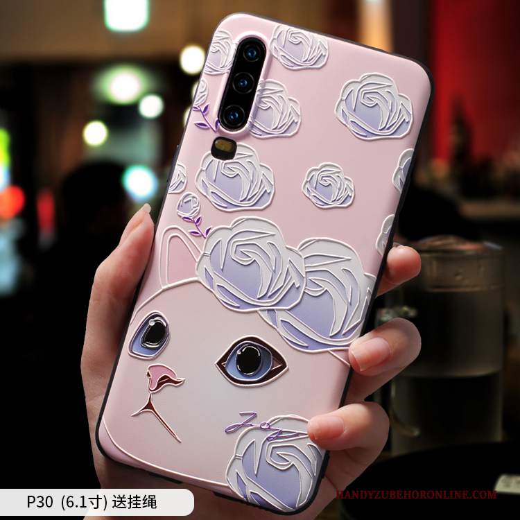 Custodia Huawei P30 Cartone Animato Nuovotelefono, Cover Huawei P30 Creativo Marchio Di Tendenza Morbido