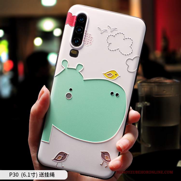 Custodia Huawei P30 Cartone Animato Nuovotelefono, Cover Huawei P30 Creativo Marchio Di Tendenza Morbido