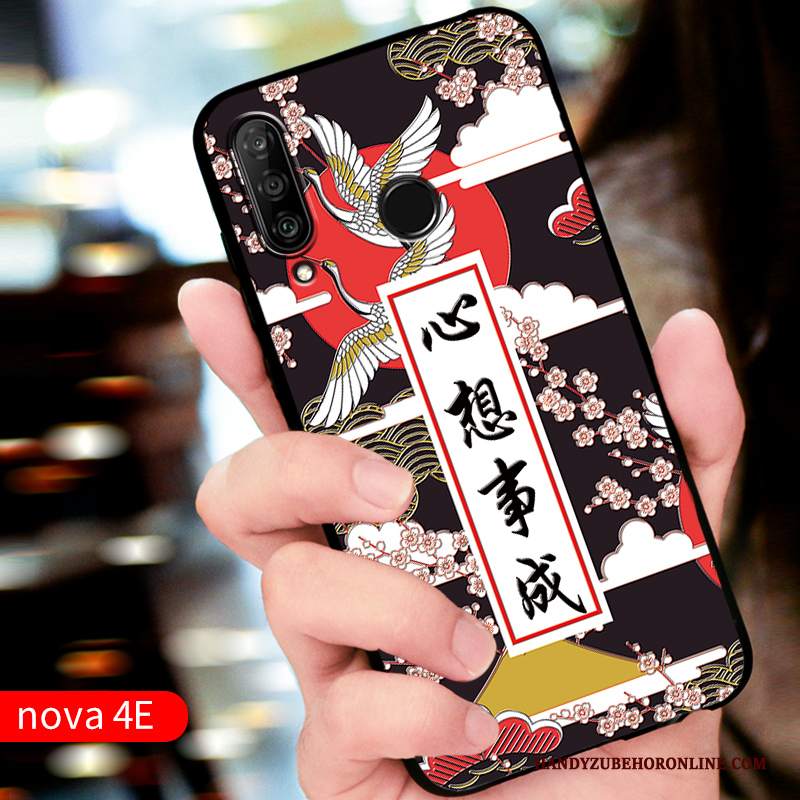 Custodia Huawei P30 Lite Silicone Rosso Anti-caduta, Cover Huawei P30 Lite Protezione Personalizzatelefono