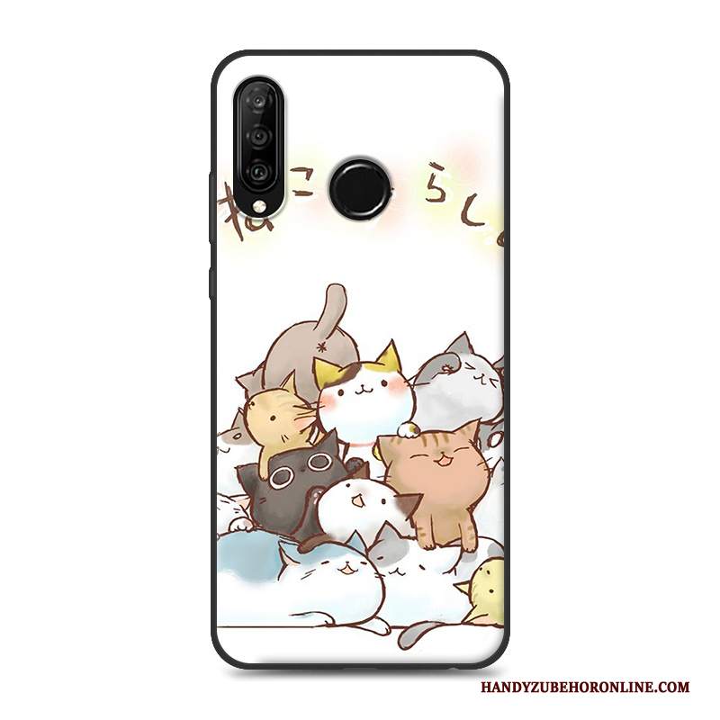 Custodia Huawei P30 Lite Silicone Tutto Inclusotelefono, Cover Huawei P30 Lite Nero Morbido