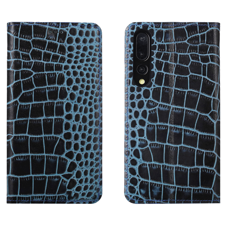 Custodia Huawei P30 Pelle Rosso Modello, Cover Huawei P30 Protezione Anti-caduta Modello Coccodrillo