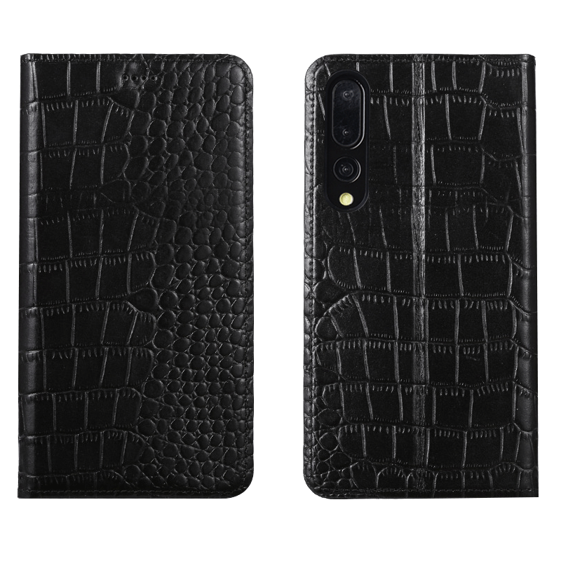 Custodia Huawei P30 Pelle Rosso Modello, Cover Huawei P30 Protezione Anti-caduta Modello Coccodrillo