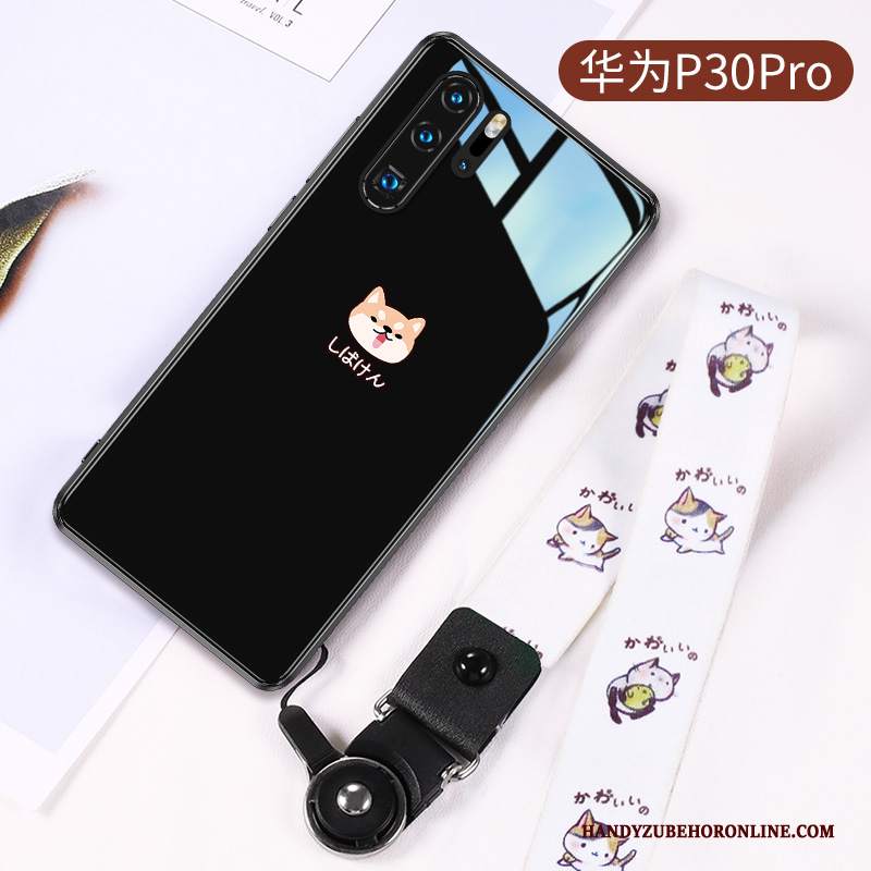 Custodia Huawei P30 Pro Cartone Animato Anti-caduta Net Red, Cover Huawei P30 Pro Creativo Semplici Rosa