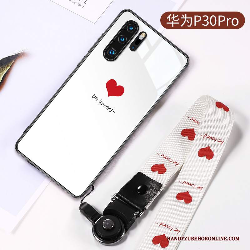Custodia Huawei P30 Pro Cartone Animato Anti-caduta Net Red, Cover Huawei P30 Pro Creativo Semplici Rosa