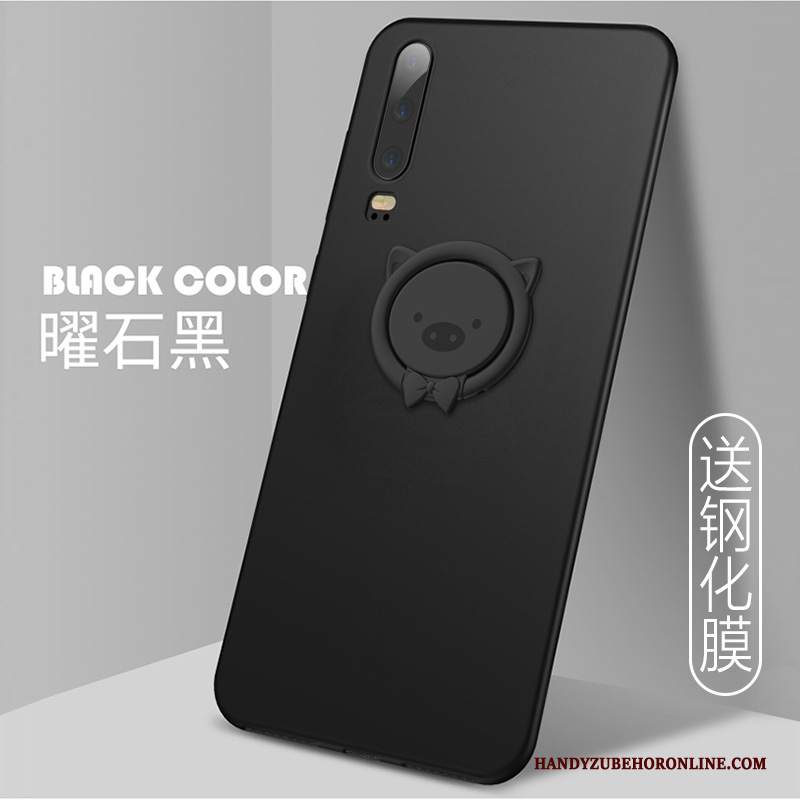 Custodia Huawei P30 Protezione Magnetico Anti-caduta, Cover Huawei P30 Cartone Animato Trasparente Ring