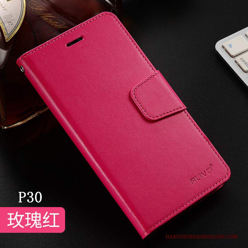 Custodia Huawei P30 Protezione Tutto Incluso Tendenza, Cover Huawei P30 Pelle Morbido Oro