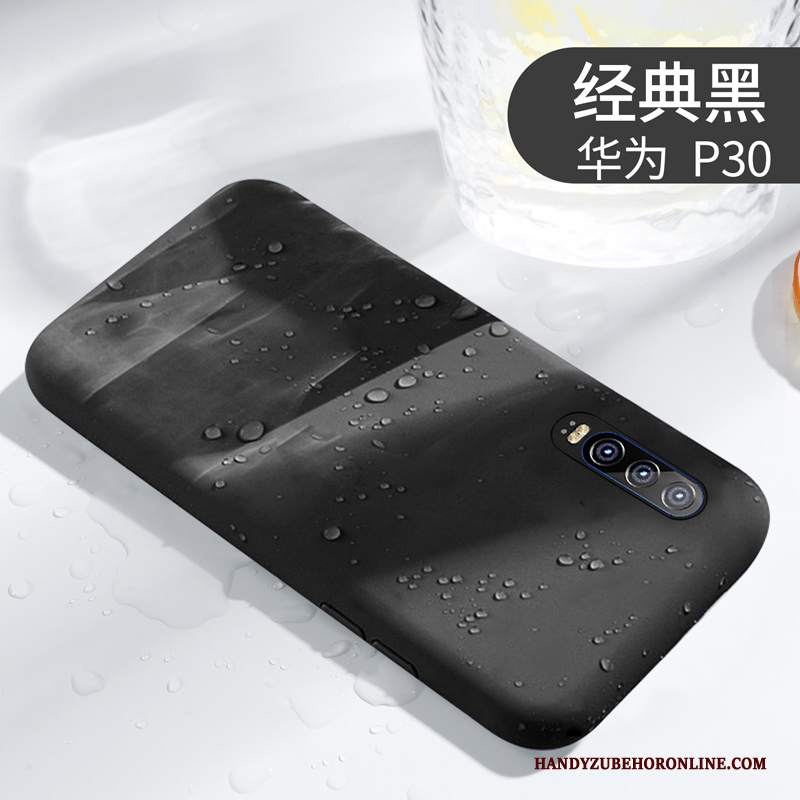 Custodia Huawei P30 Silicone Amanti Anti-caduta, Cover Huawei P30 Protezione Monocromatico Sottile