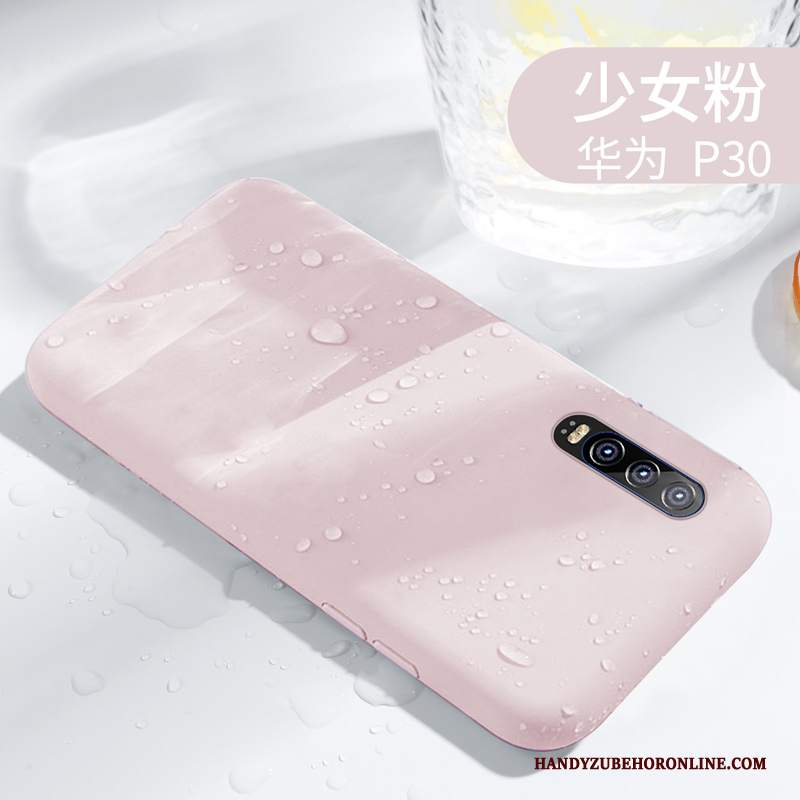Custodia Huawei P30 Silicone Amanti Anti-caduta, Cover Huawei P30 Protezione Monocromatico Sottile