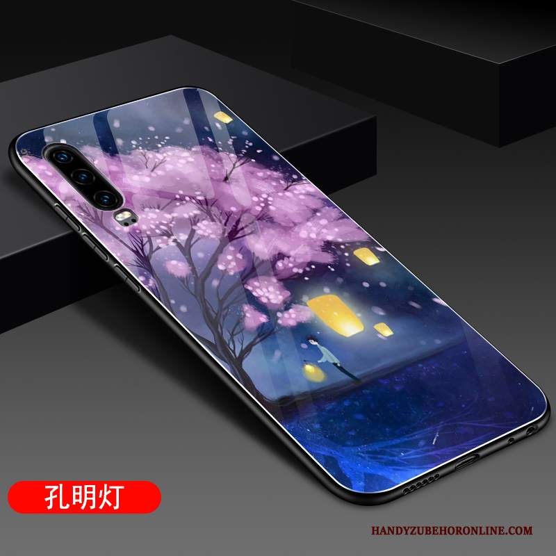 Custodia Huawei P30 Silicone Specchio Net Red, Cover Huawei P30 Protezione Macchiati Difficile