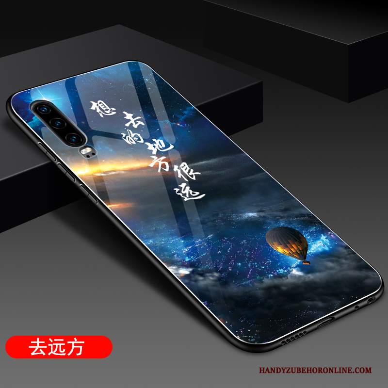 Custodia Huawei P30 Silicone Specchio Net Red, Cover Huawei P30 Protezione Macchiati Difficile