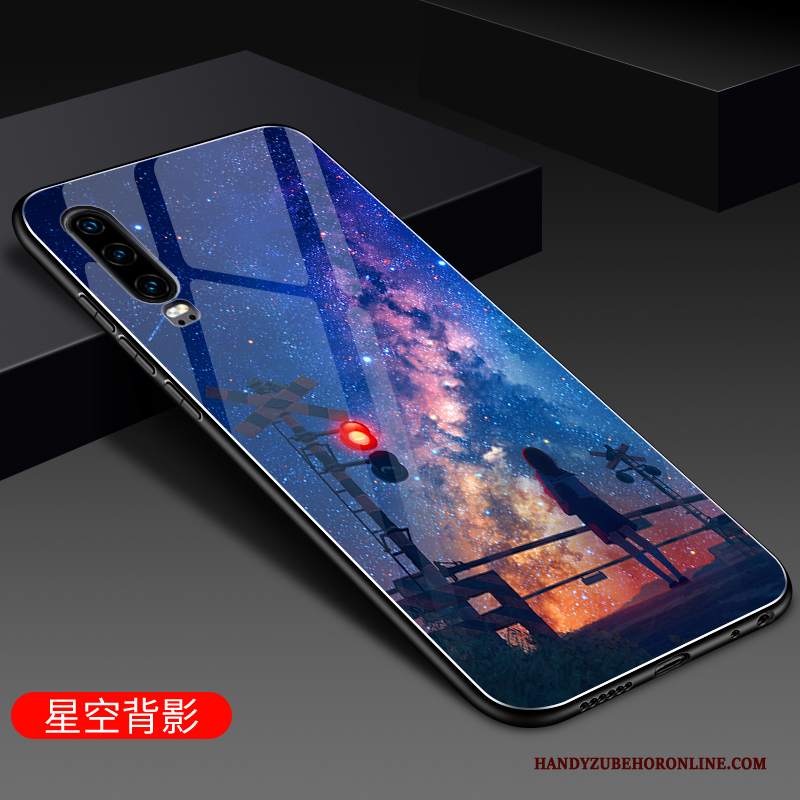 Custodia Huawei P30 Silicone Specchio Net Red, Cover Huawei P30 Protezione Macchiati Difficile