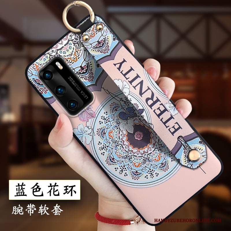 Custodia Huawei P40 Goffratura Leggere Morbido, Cover Huawei P40 Creativo Anti-caduta Tutto Incluso