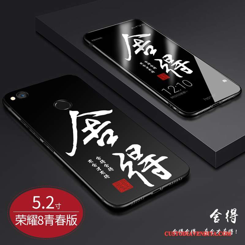 Custodia Huawei P8 Lite 2017 Creativo Morbidotelefono, Cover Huawei P8 Lite 2017 Silicone Macchiati Nero