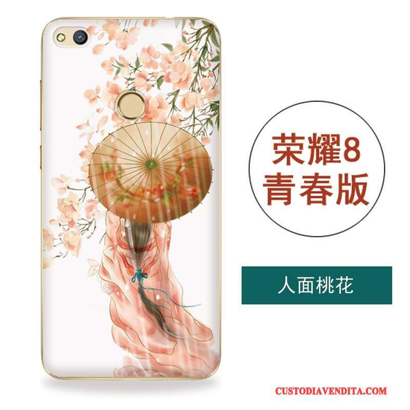 Custodia Huawei P8 Lite 2017 Goffratura Ornamenti Appesitelefono, Cover Huawei P8 Lite 2017 Colore Morbido Tutto Incluso