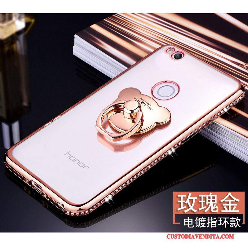 Custodia Huawei P8 Lite 2017 Protezione Trasparente Rosa, Cover Huawei P8 Lite 2017 Morbidotelefono