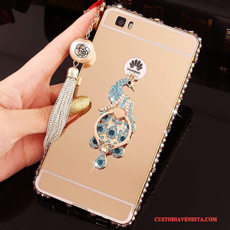 Custodia Huawei P8 Lite Metallo Mini, Cover Huawei P8 Lite Telaio Coperchio Posteriore
