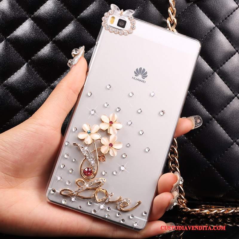 Custodia Huawei P8 Lite Strass Difficile Gioventù, Cover Huawei P8 Lite Protezione Telefono Oro