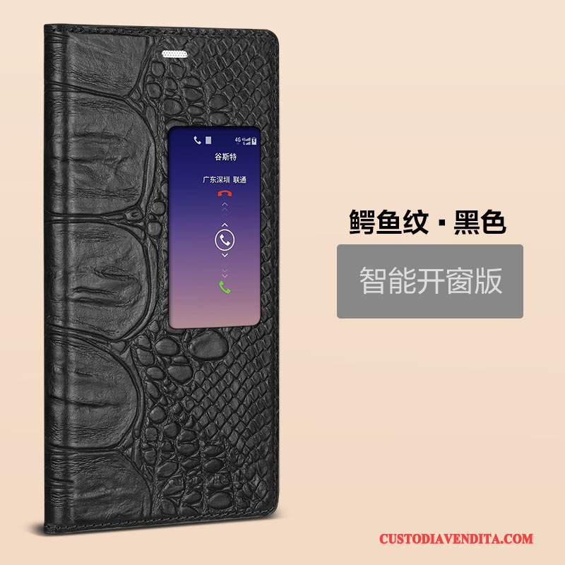 Custodia Huawei P8 Pelle Dormienza Vino Rosso, Cover Huawei P8 Protezione Anti-cadutatelefono