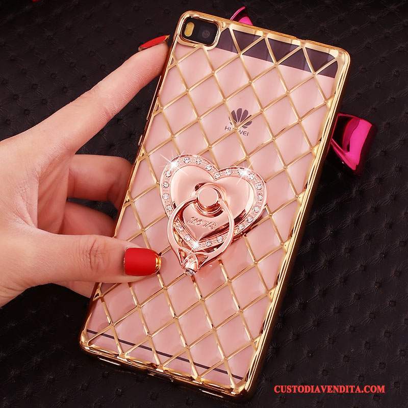 Custodia Huawei P8 Protezione Morbido Oro, Cover Huawei P8 Cartone Animato Telefono