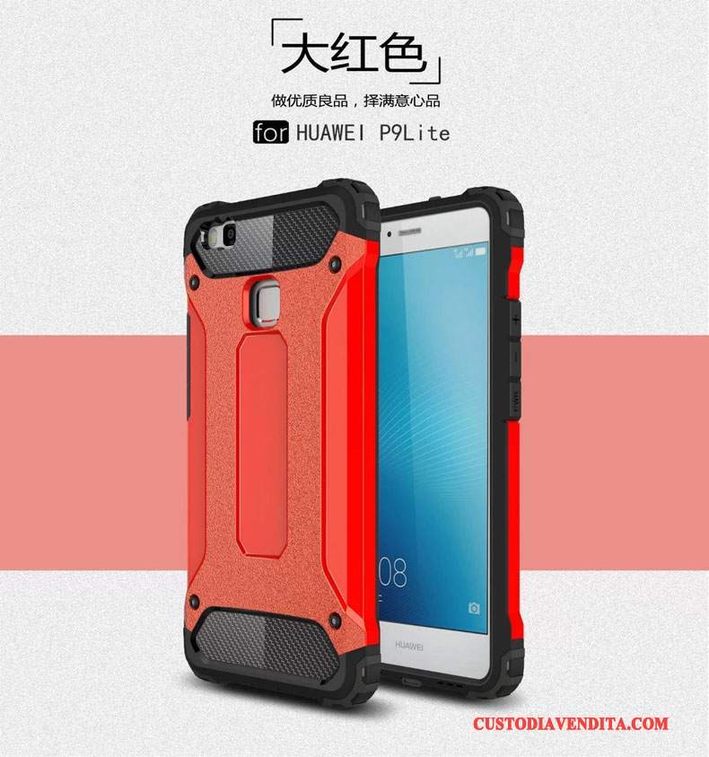 Custodia Huawei P9 Lite Silicone Metallo Argento, Cover Huawei P9 Lite Protezione Telefono Anti-caduta